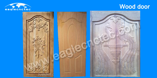 wood door carved by cnc wood router