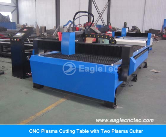 cnc plasma cutting table with two plasma cutter 65amp and 200amp
