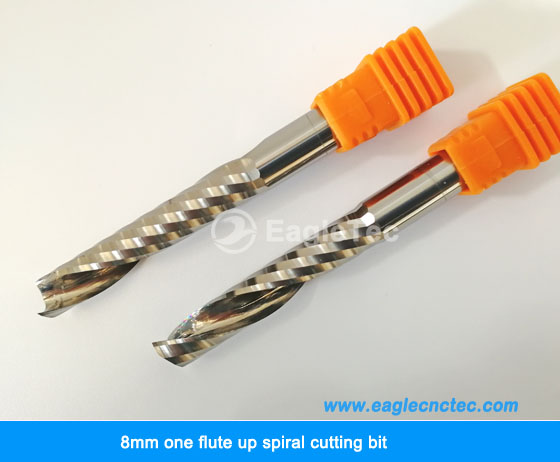 spiral cutting bit 8mm one flute 8x42mm for wood mdf