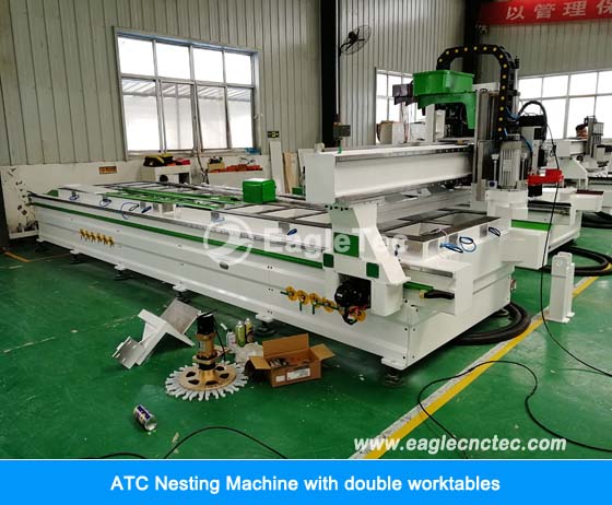 atc cnc nesting machine with double work tables 1300x2500mm under production 