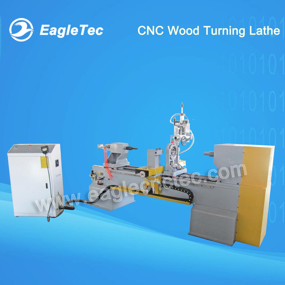 CNC Wood Turning Lathe for Baluster with Gymbals Spindle - 4 Axis