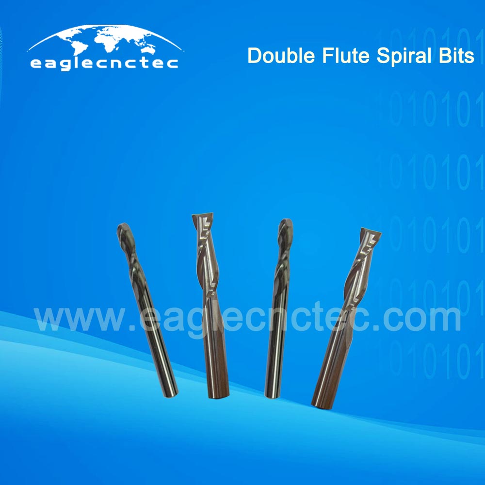 Double Flutes Spiral Bits Endmill Tools