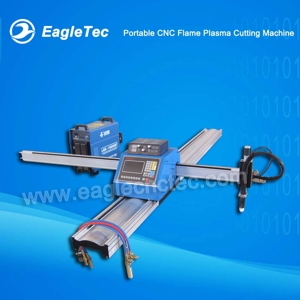 Portable CNC Flame Plasma Cutting Machine with One Flame Torch and One Plasma Torch