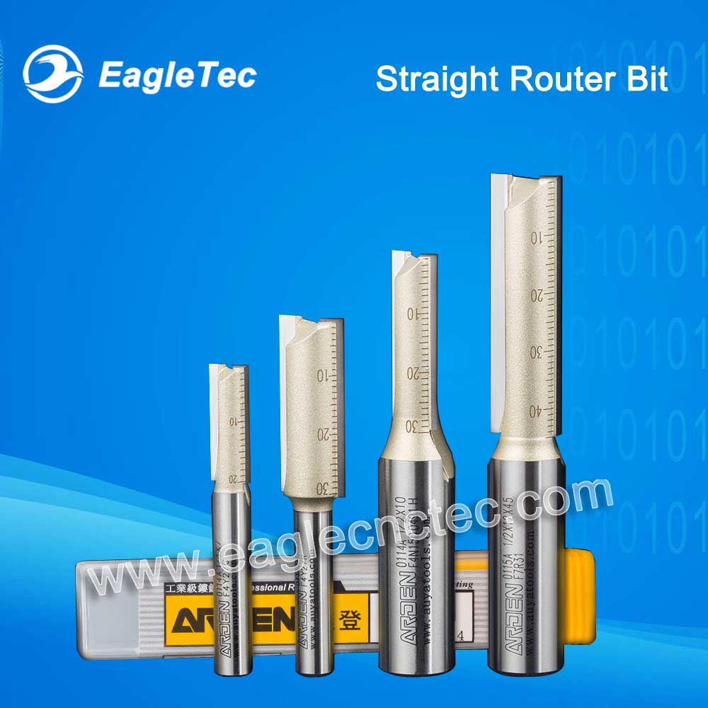Straight Router Bit for Slotting and Cutting on Wood Foam MDF Multilayer Board