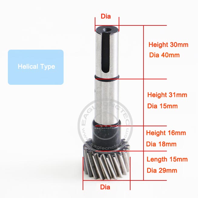 dimension instruction of pinion gear cnc router