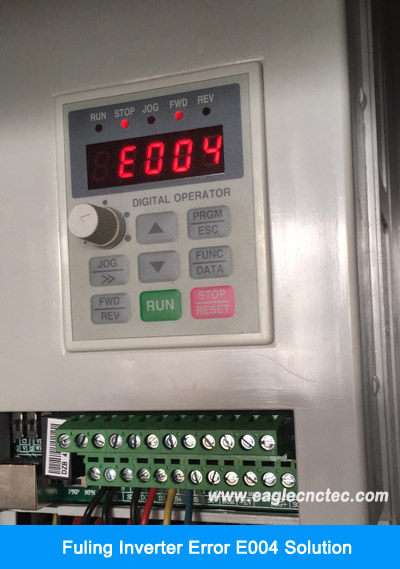 cnc router fuling inverter error e004 solution