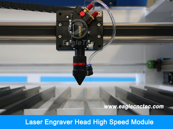 co2 laser engraving machine head with high speed module
