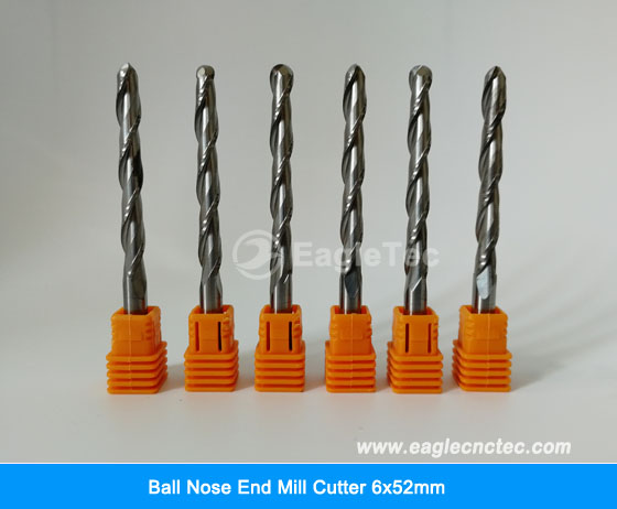 ball nose end mill cutter 6x52mm 
