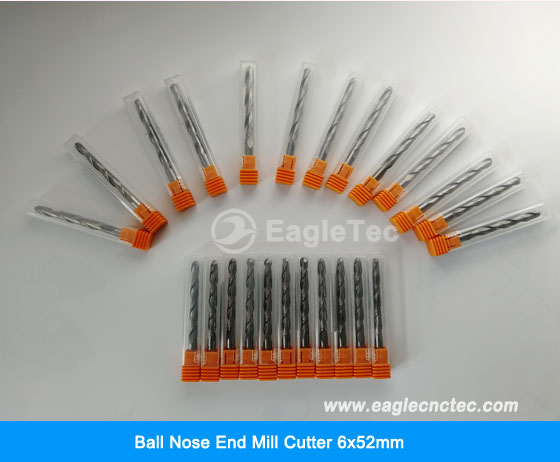 ball nose end mill in plastic case package