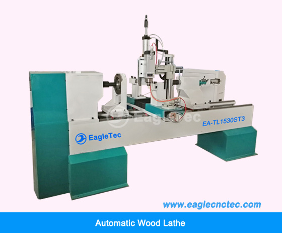 automatic wood lathe for making wooden balustrade and newel post