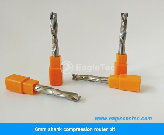 compression router bit spiral cutter 6mm