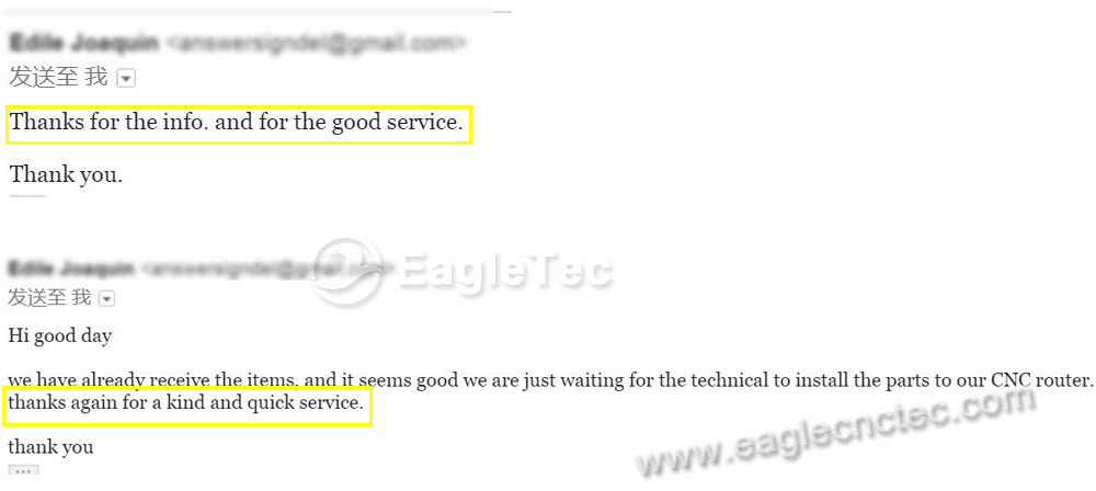 how customer saying eagletec machinery 