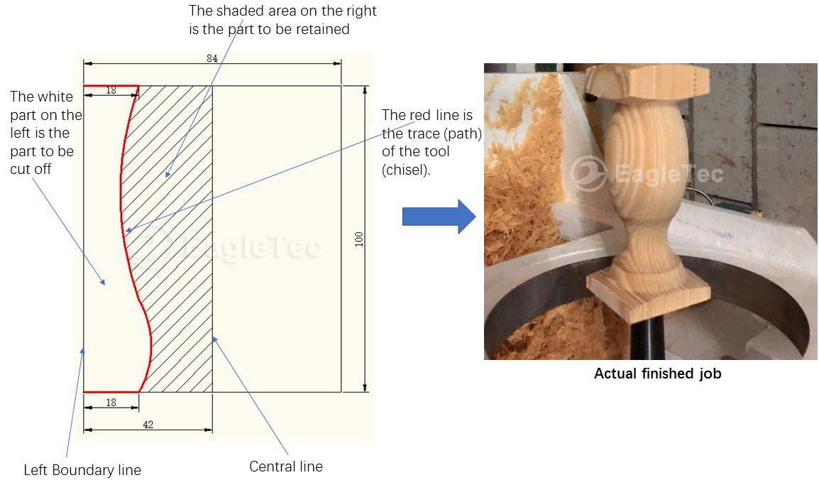 cnc wood lathe job drawing diagram tutorials 