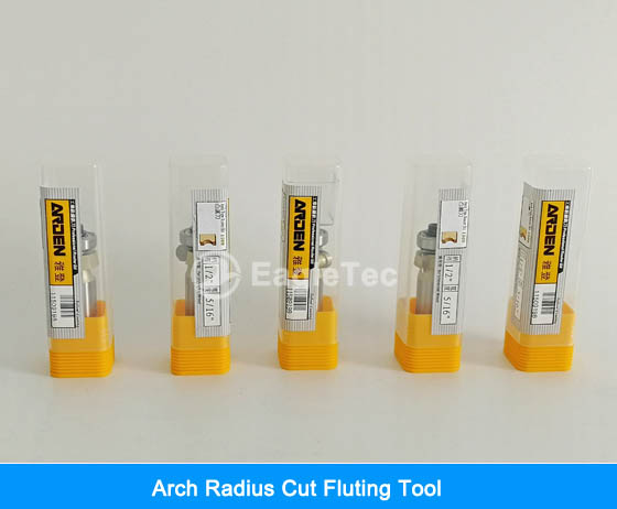 arch radius cut fluting tool in package