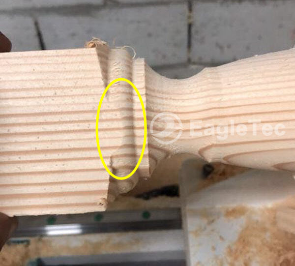 cnc wood lathe job machining error schematic diagram