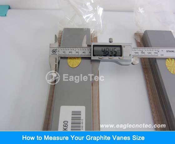 measure the vane width with a vernier calipers