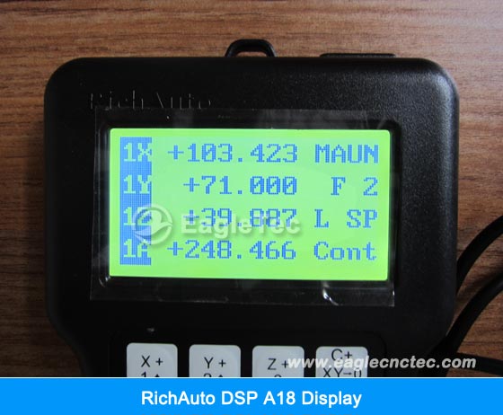 richauto a18 dsp hand controller display