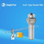 Arch Cut Router Bits with Top Bearing for Decorative Edge Molding 12.7mm Shank